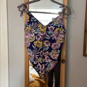 Floral one piece swimsuit